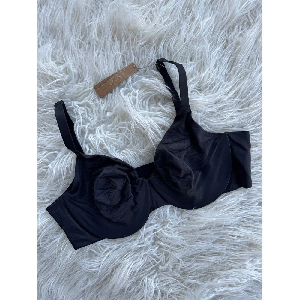 Skims Smoothing Intimates Unlined Full Coverage Bra Onyx Size 42C - Picture 3 of 8